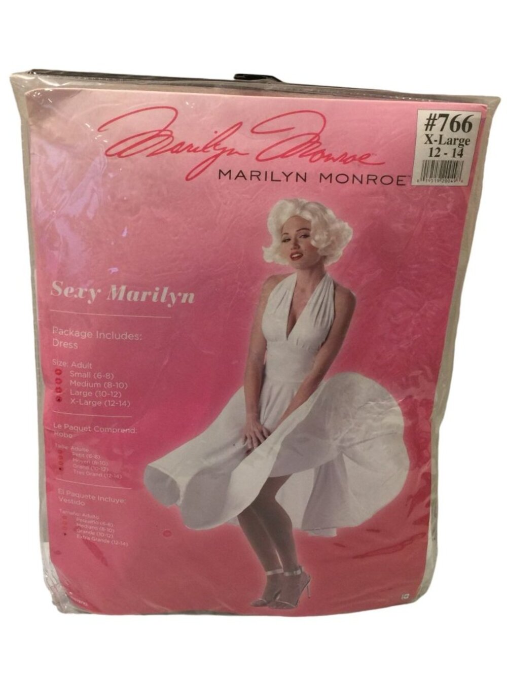 Marilyn Monroe Adult X-Large Sexy Marilyn Iconic White Halter Dress Costume